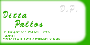 ditta pallos business card